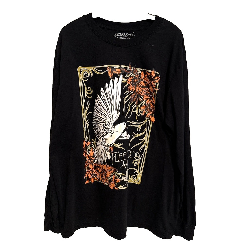Fleetwood Mac Mens Long Sleeve Graphic T-Shirt XXL Classic Rock Retro Band Tee